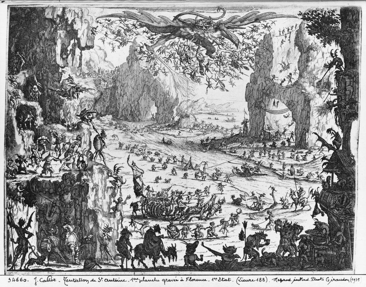 Fristelsen til St. Antonius av Jacques Callot