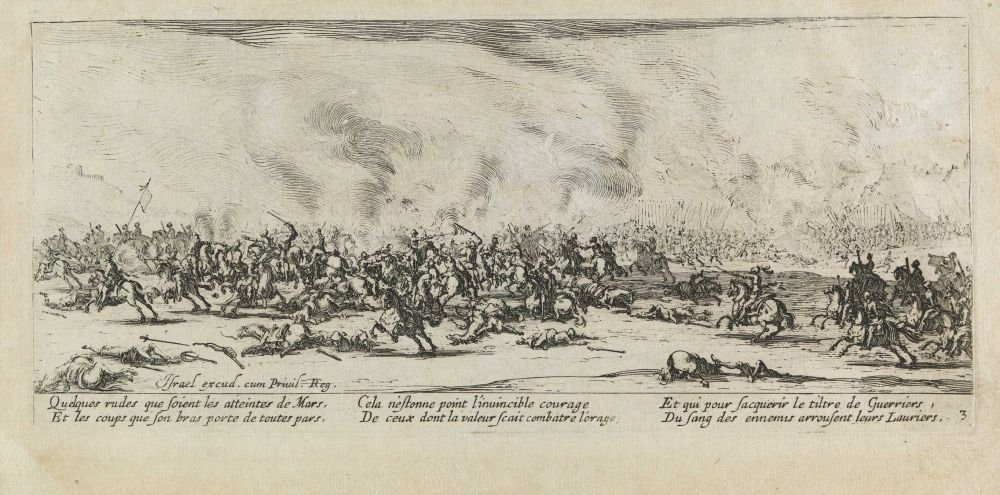 Slaget Ulykkene og de dårlige krigstidene, pl. 3 av Jacques Callot