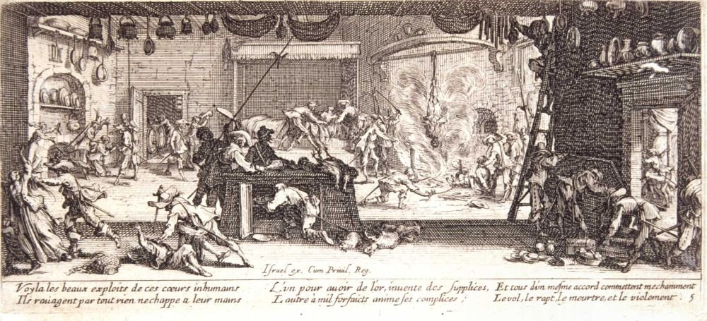 Plyndringen Les miseres et les mal-heures de la guerre, pl. 5 av Jacques Callot