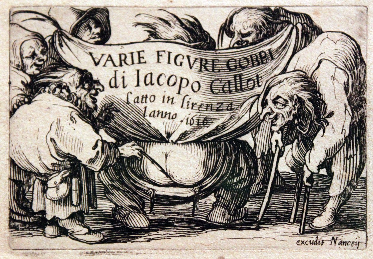 Ulike Gobbi -figurer av Jacques Callot