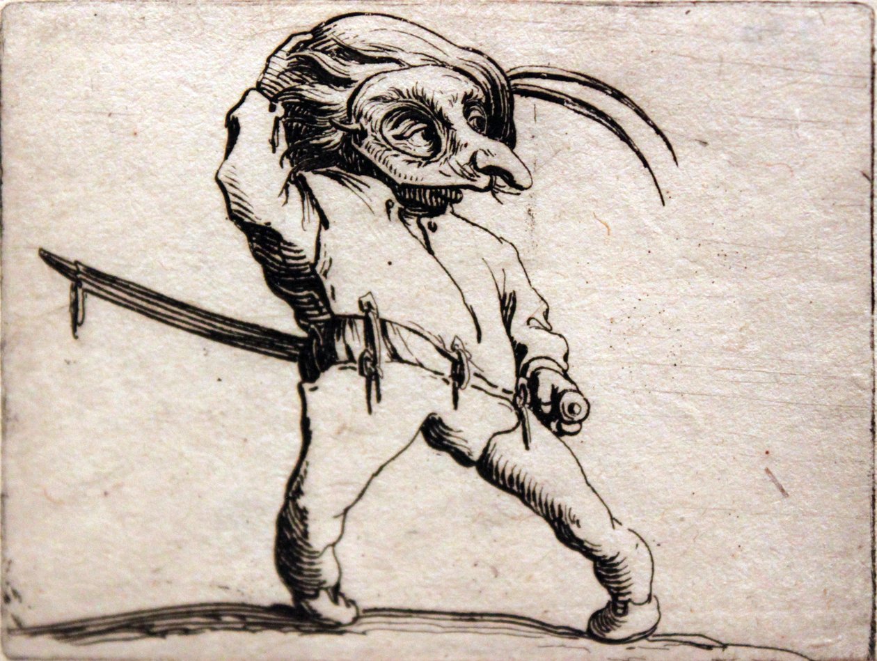 Ulike Gobbi -figurer av Jacques Callot