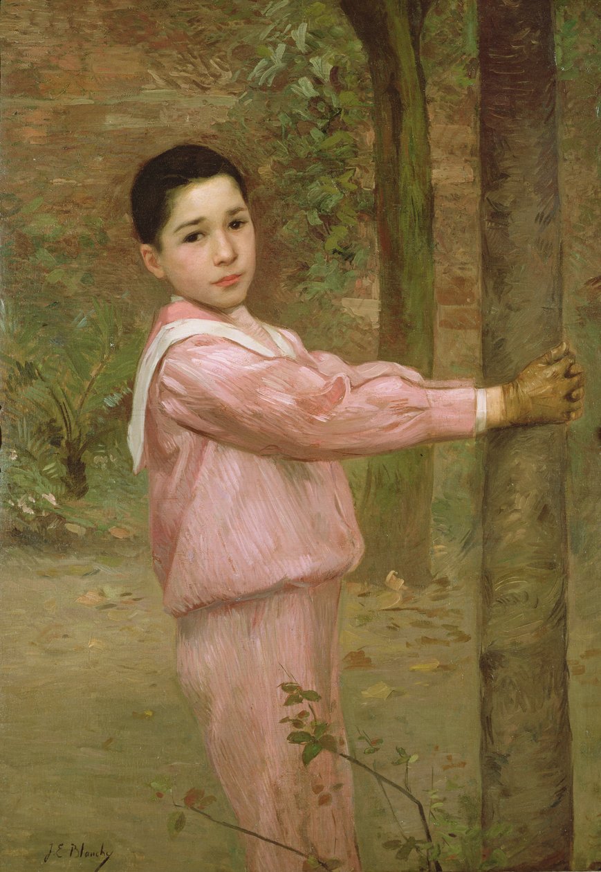 Portrett av en gutt i en rosa matrosdress av Jacques Emile Blanche