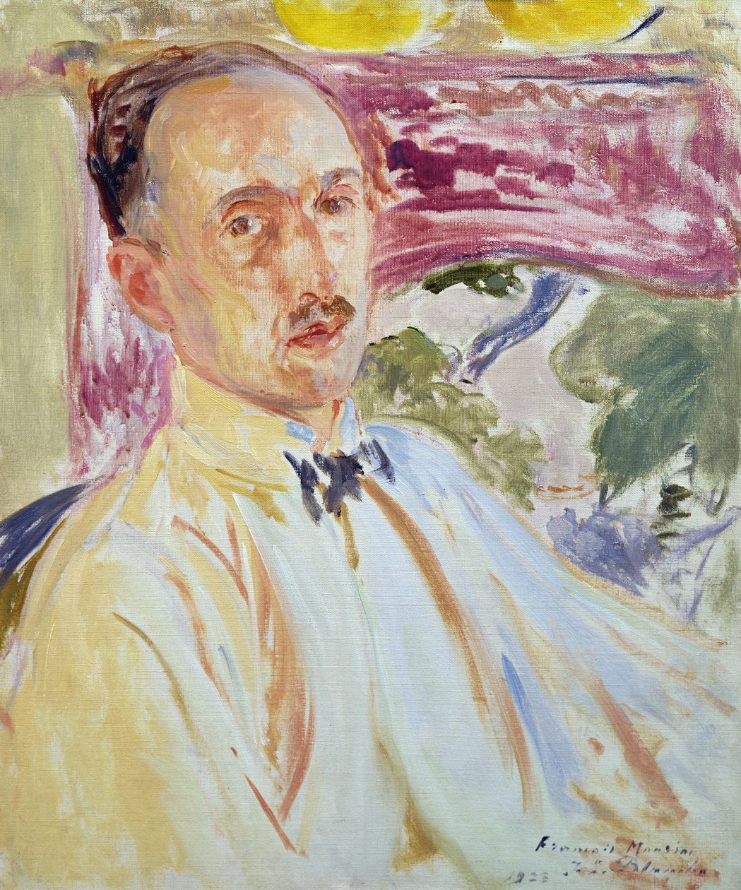 Study for a Portrait of Francois Mauriac, 1923 (olje på kort) av Jacques Emile Blanche