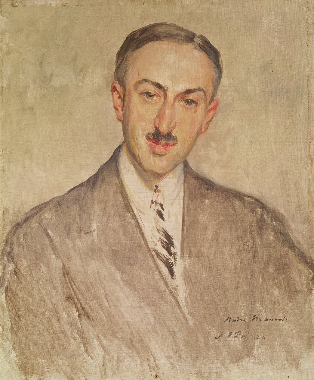 Studie for portrett av Andre Maurois (1885-1967) 1924 av Jacques Emile Blanche