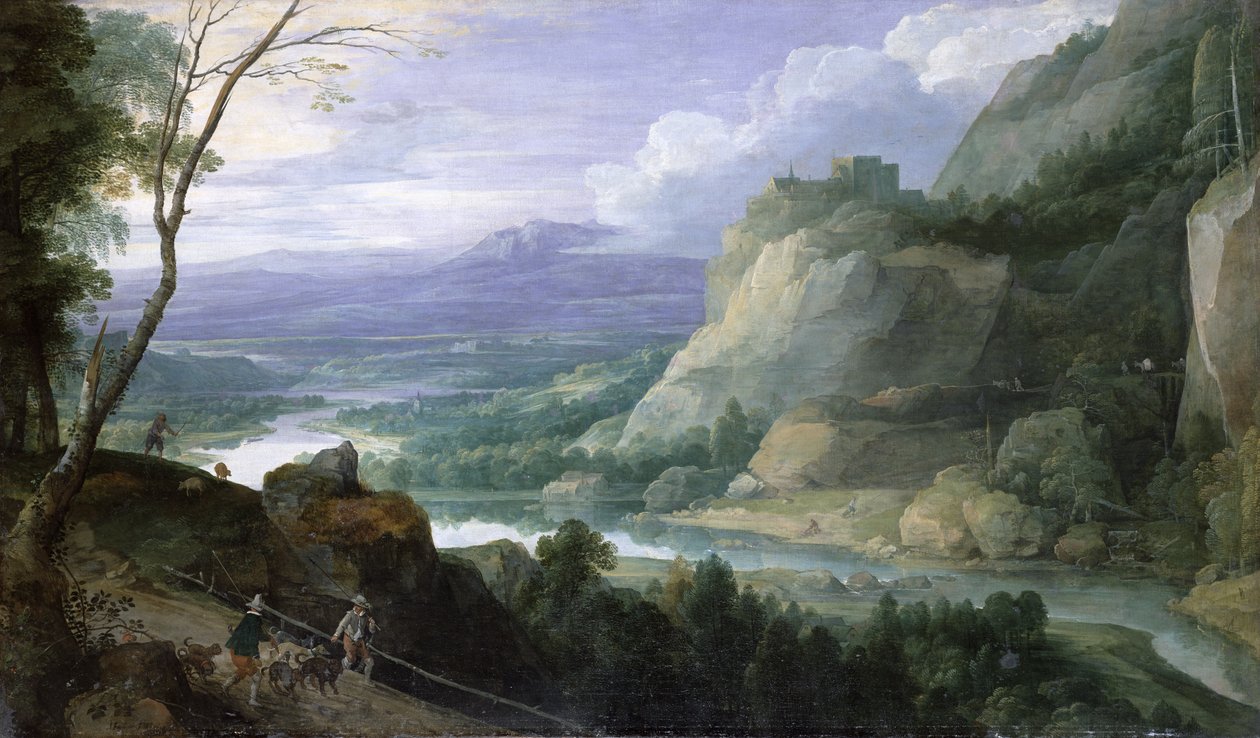 Fjelllandskap, 1620 av Jacques Fouquieres