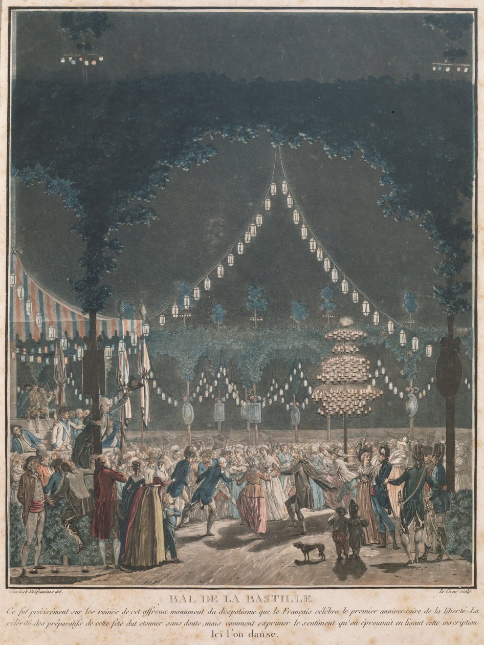 Bastilleballen av Jacques Francois Joseph Swebach