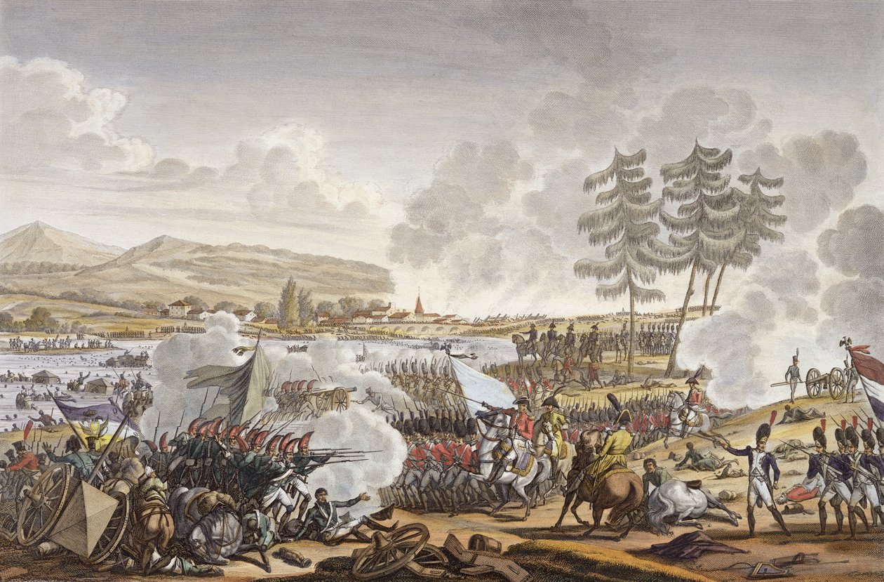 Slaget ved Friedland, 14. juni 1807, gravert av Francois Pigeot (f.1775) (akvatint) av Jacques Francois Joseph Swebach