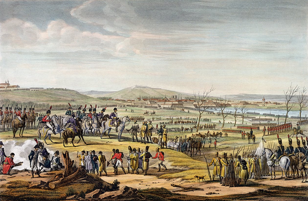 Capture of Ulm, 17. oktober 1805, gravert av Louis Francois Couche (1782-1849) (akvatint) av Jacques Francois Joseph Swebach