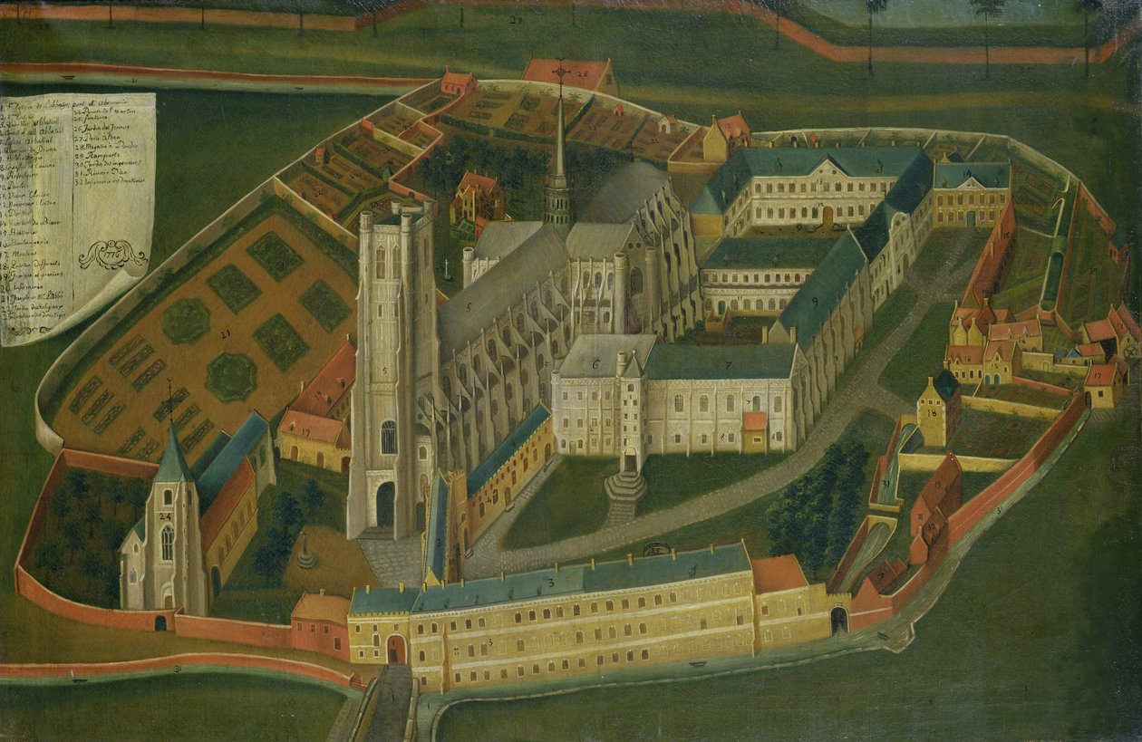 Klosteret Saint-Bertin i Saint-Omer, 1776 av Jacques Francois Lemaire