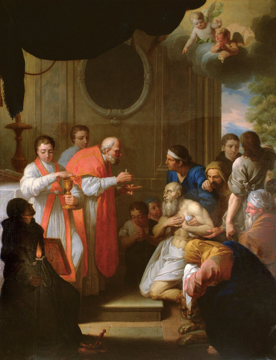 St Roch kurerer de pestrammede av Jacques Gamelin