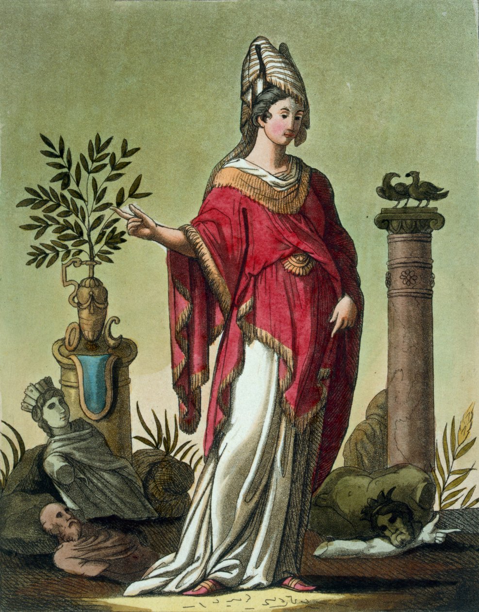 Sybil av Eritrea med hennes insignier, 1796 av Jacques Grasset de Saint Sauveur