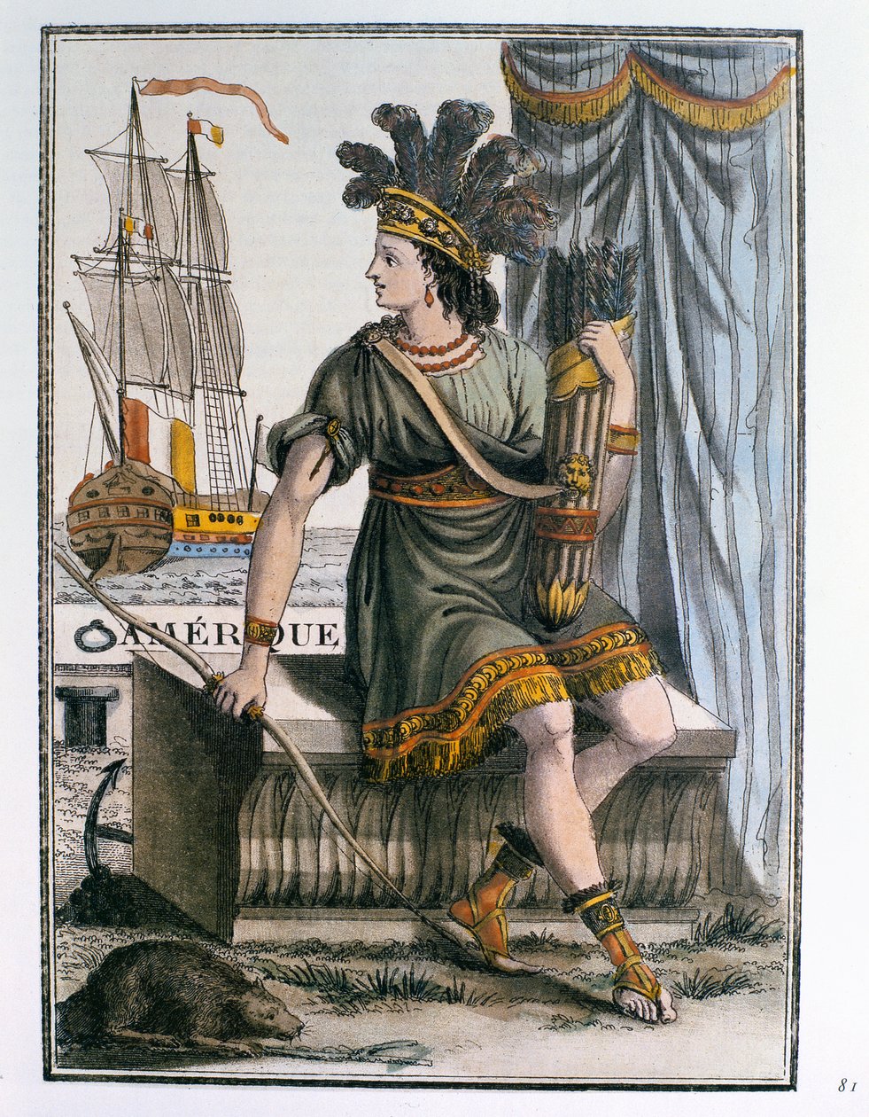 Allegory of America, frontispice av 