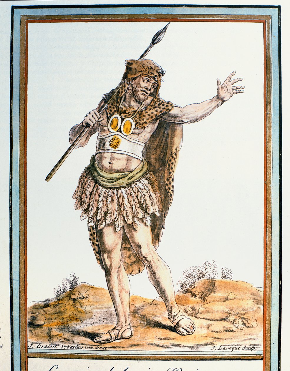 Warrior of Ancient Mexico, illustrasjon fra 