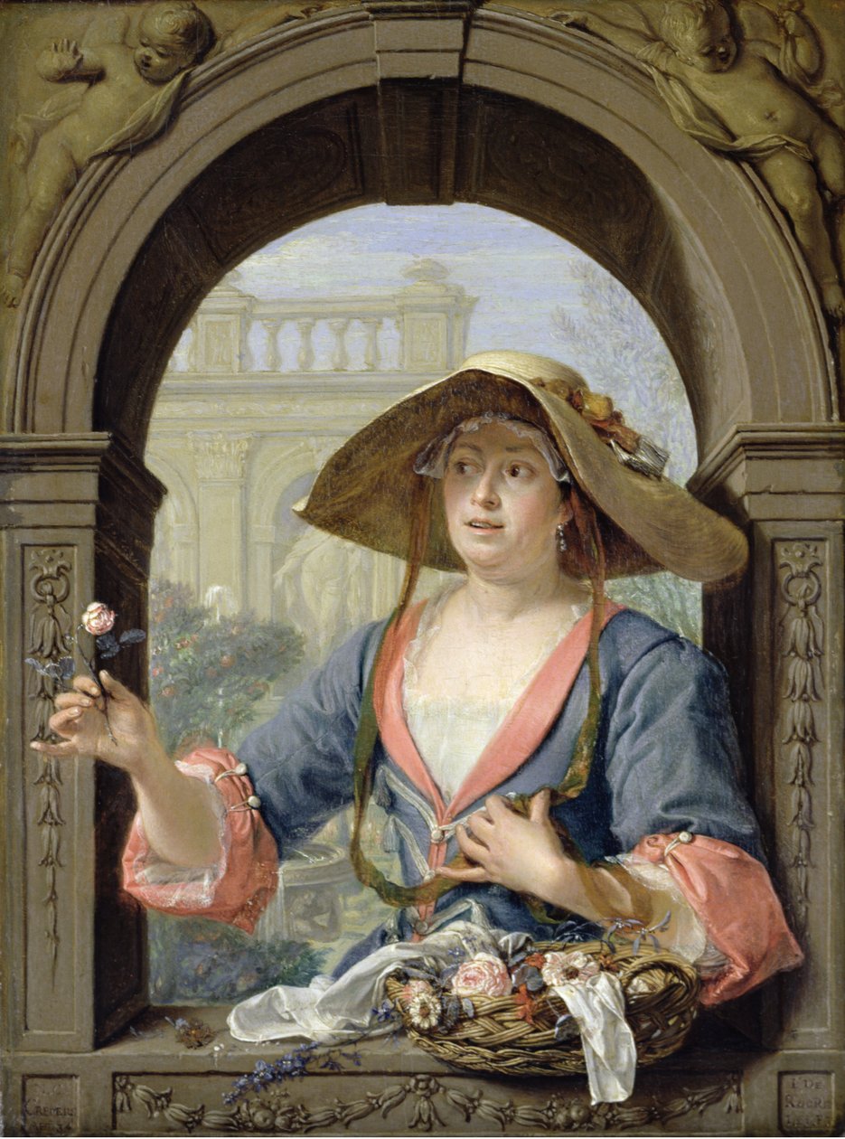 Portrett av elskerinnen til kunstneren M.C. Kremere av Jacques Ignatius de Roore