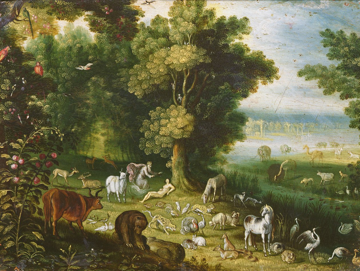 Menneskets skapelse (olje på kobber) av Jacques Kierinck
