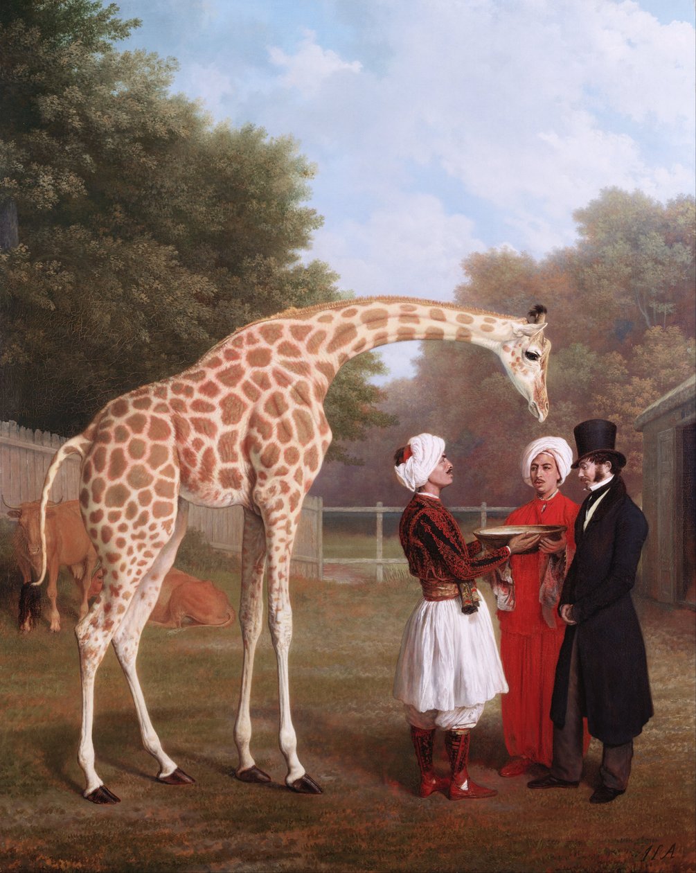 Nubisk sjiraff av Jacques Laurent Agasse