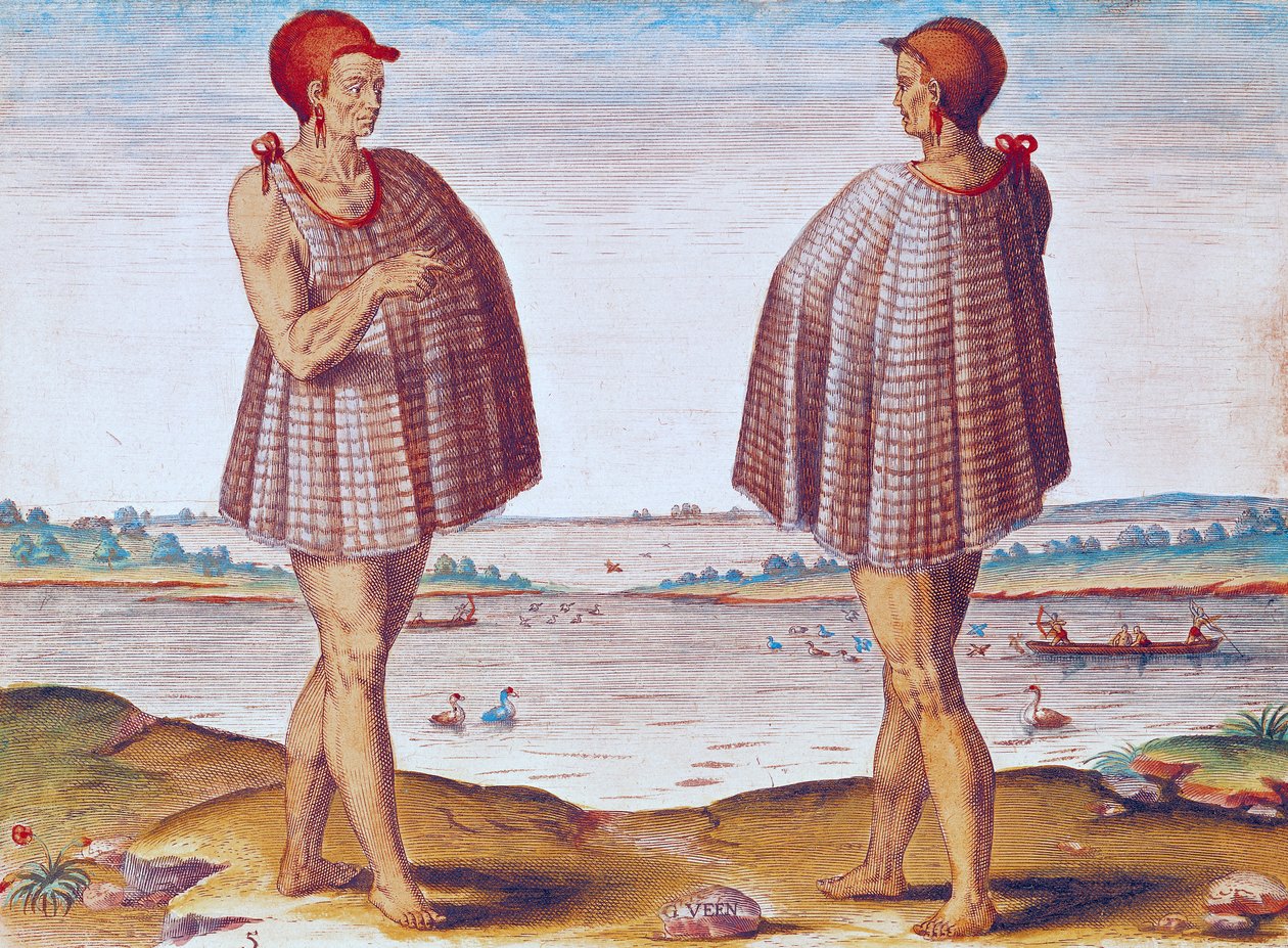 En prest fra Secoton i Virginia, fra 'Admiranda Narratio..', gravert av Theodore de Bry (1528-88) 1585-88 av Jacques Le Moyne