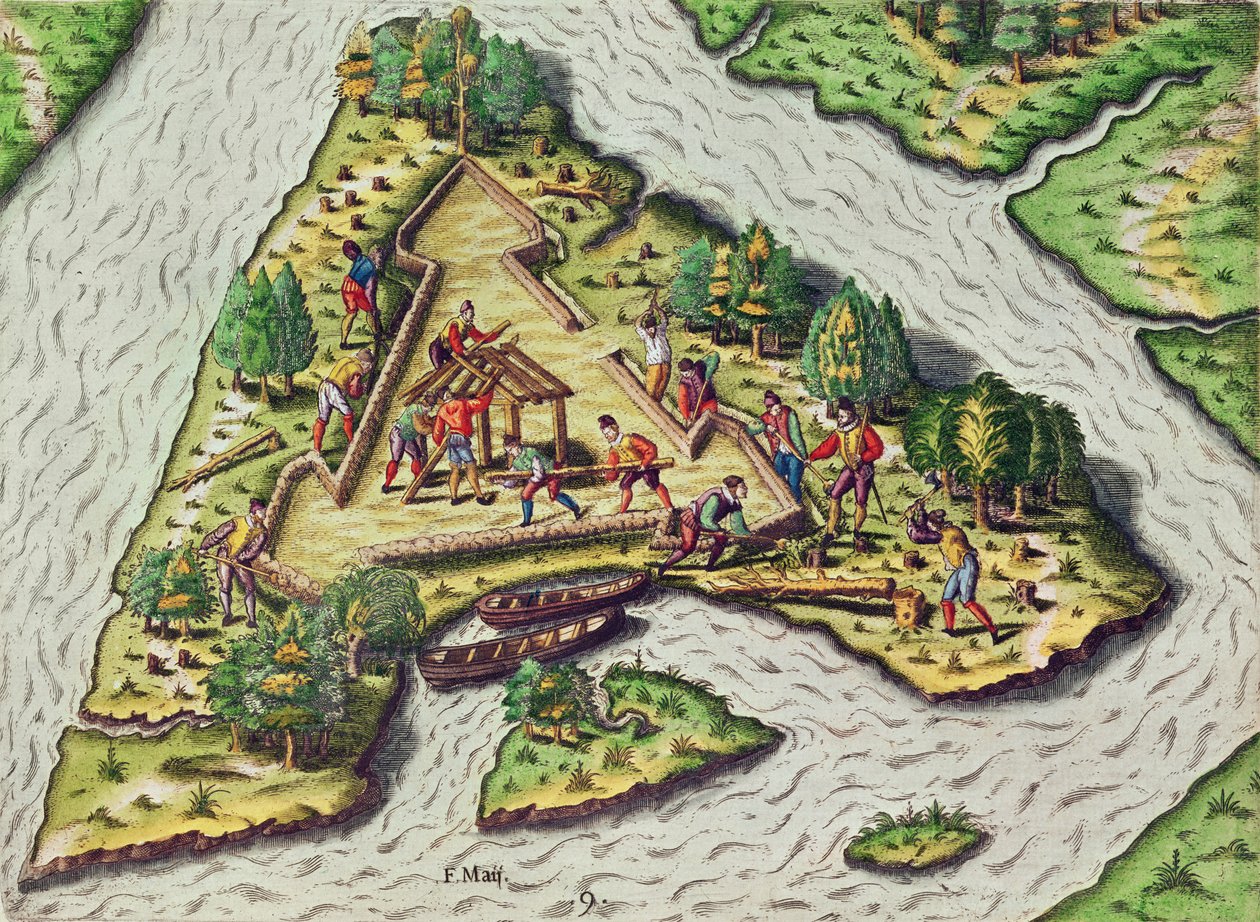 Et sted for fortet er valgt, fra 