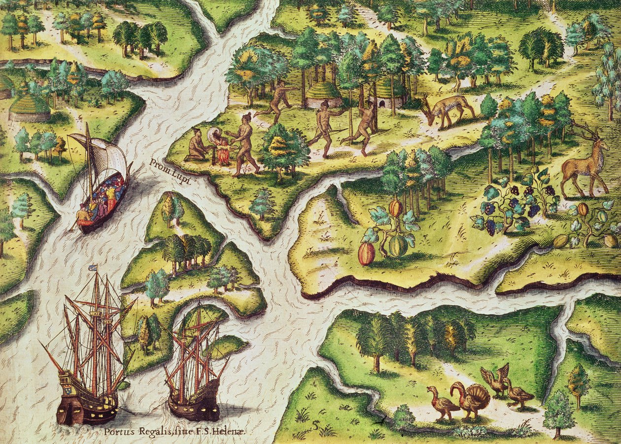 Franskmennene ankommer Port Royal, fra 