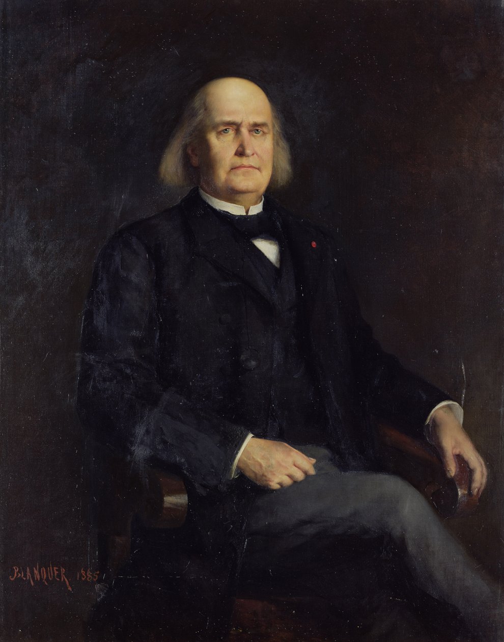 Portrett av Charles Leconte de Lisle (1818-94) 1885 av Jacques Leonard Blanquer