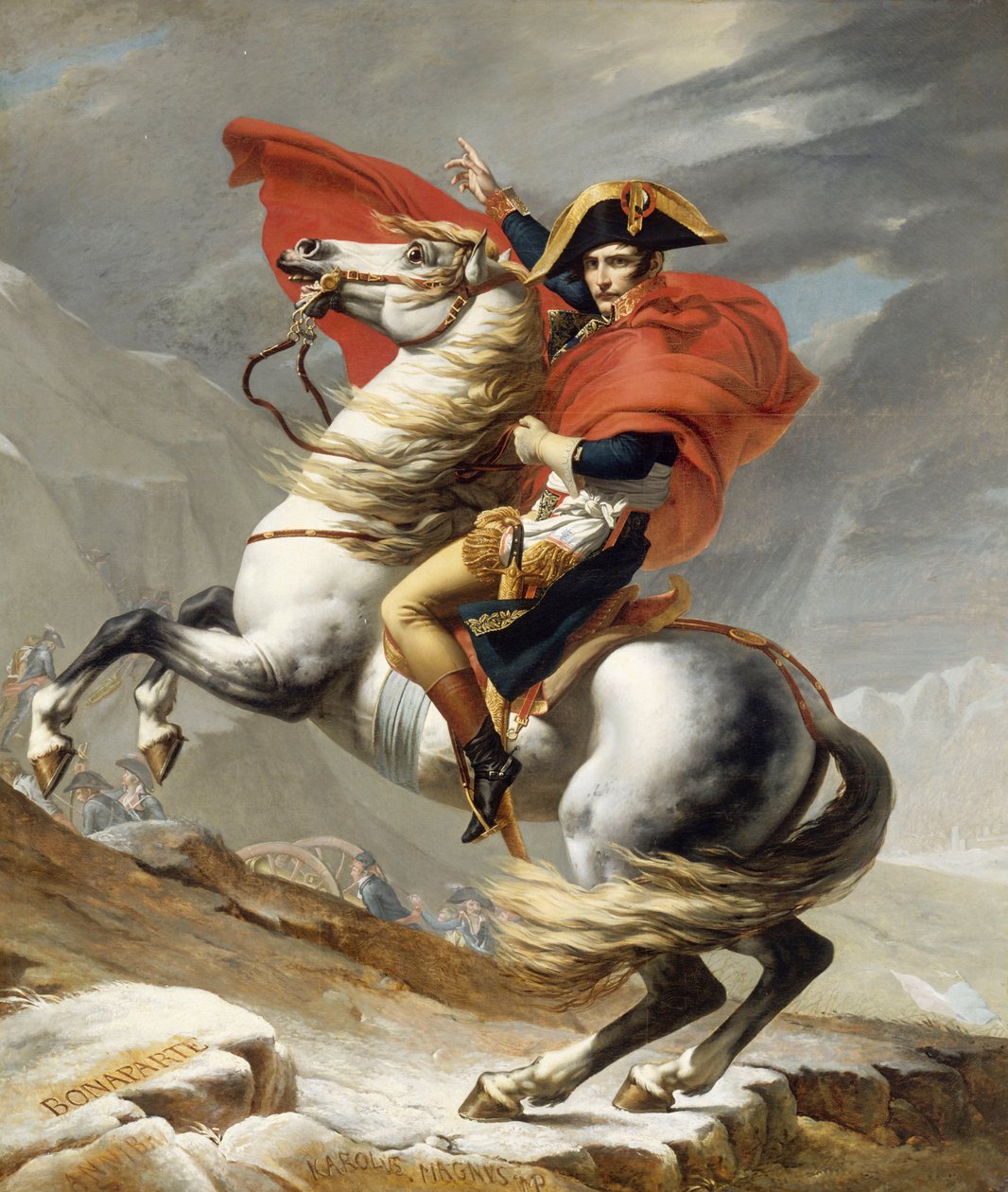 Bonaparte som krysset den store Saint-Bernard, 20. mai 1800 av Jacques Louis David