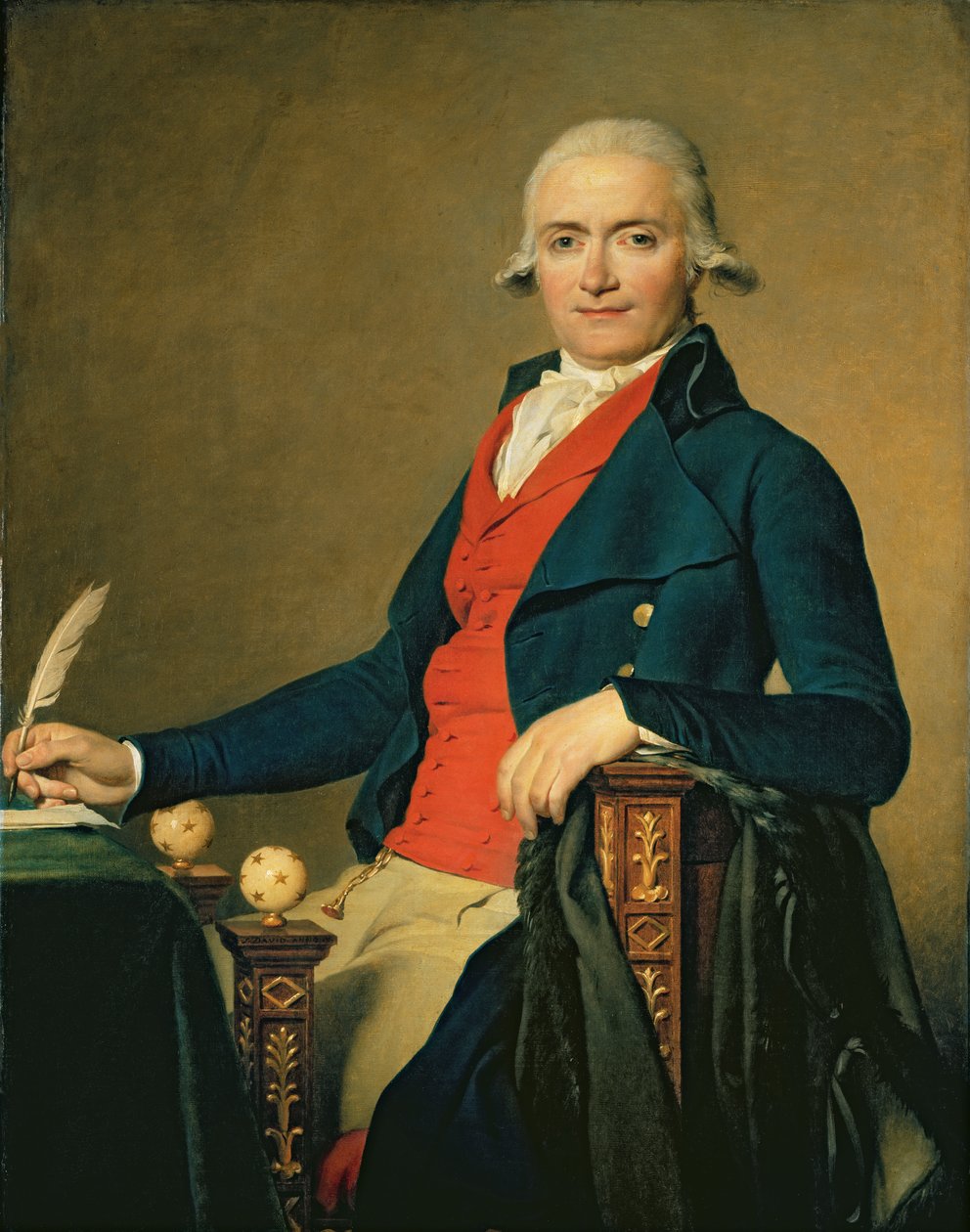 Gaspard Meyer (1749-98) eller Mannen i den røde vesten, 1795 av Jacques Louis David