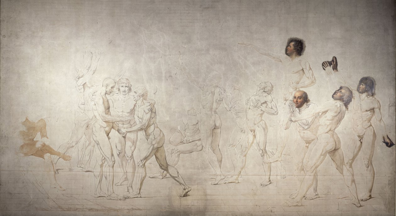 Eden på tennisbanen av Jacques Louis David