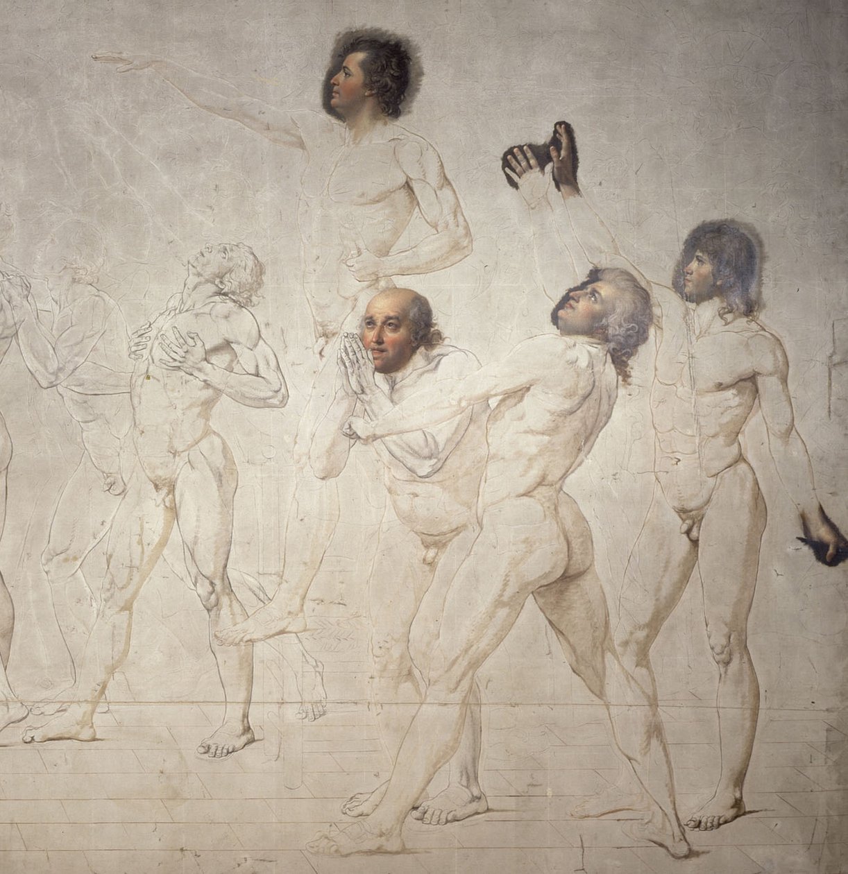 Eden på tennisbanen av Jacques Louis David