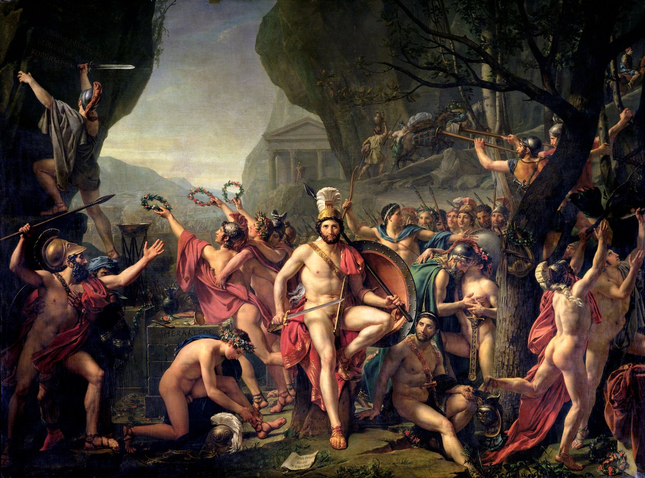 Leonidas ved Thermopylae av Jacques Louis David