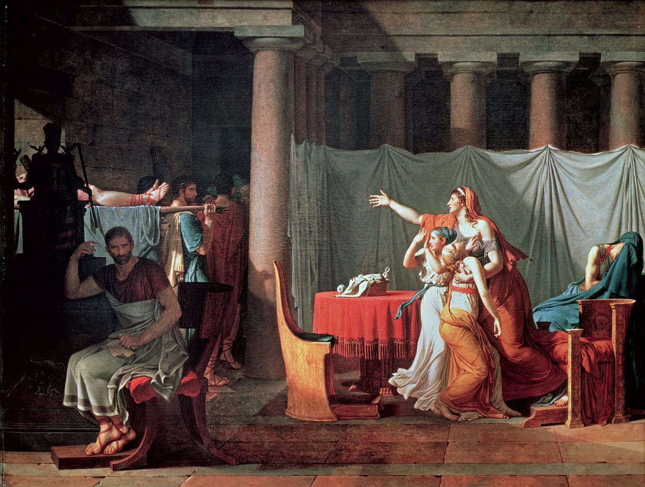 Lictors Bearing to Brutus the Bodys of his Sons, 1789 (se 188954 og 188955 for detaljer) av Jacques Louis David