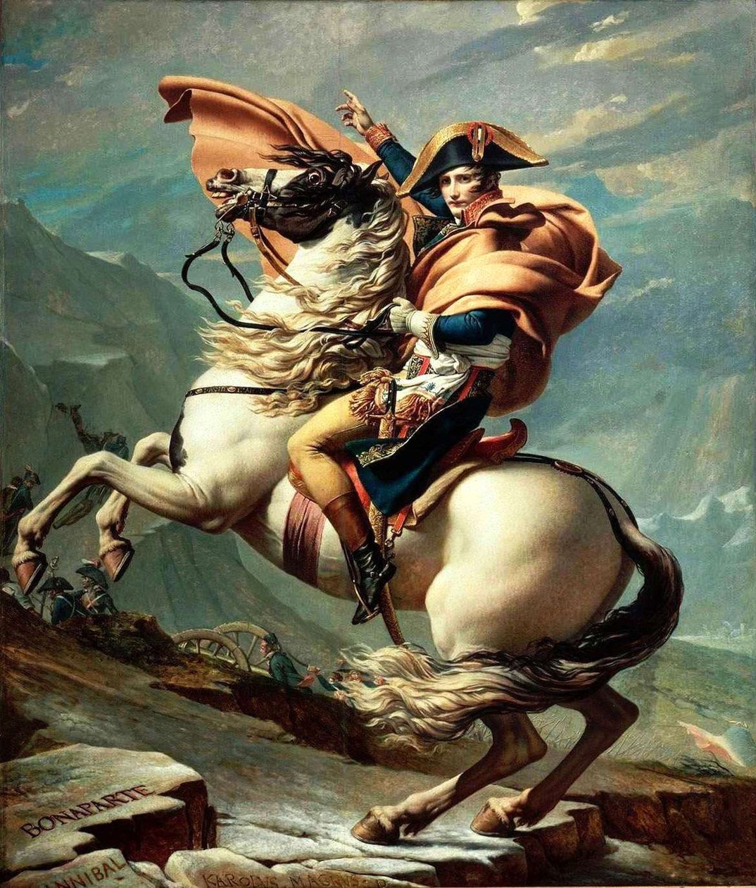 Napoleon krysser Alpene av Jacques Louis David