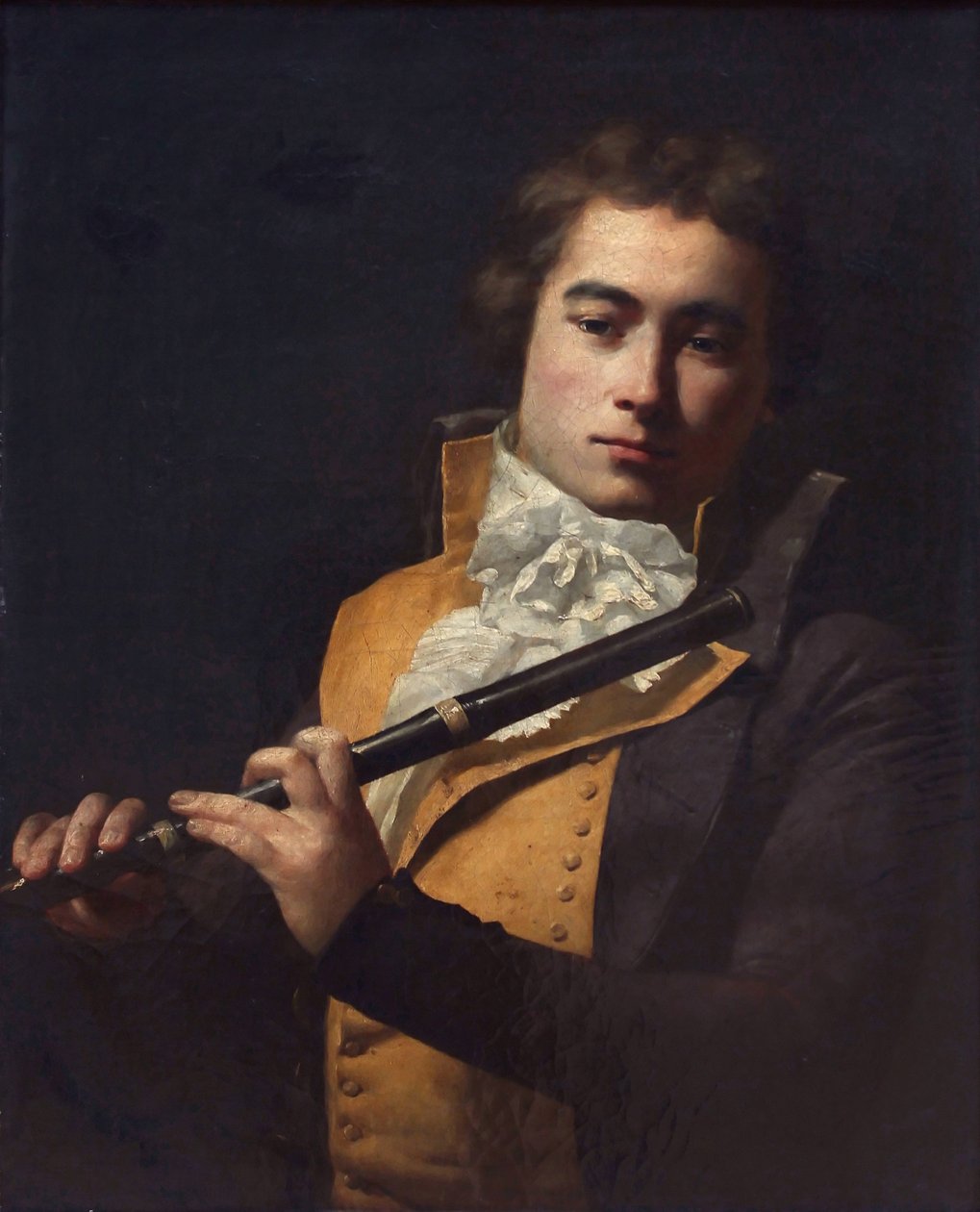 Portrett av flautist François Devienne av Jacques Louis David