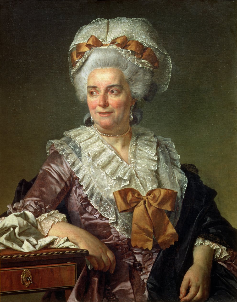 Portrett av Madame Charles-Pierre Pecoul, født Potain, svigermor til kunstneren, 1784 (se 82877 for portrett av mannen hennes) av Jacques Louis David