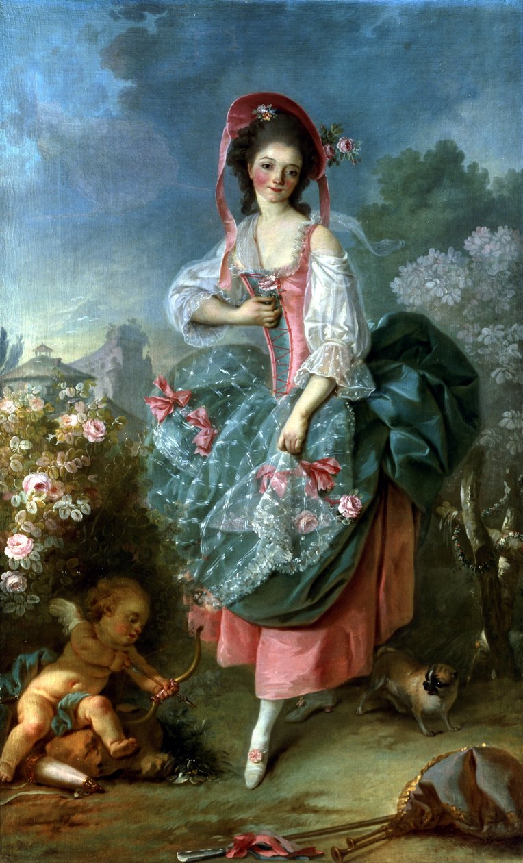Portrett av Mademoiselle Guimard som Terpsichore, ca. 1799 av Jacques Louis David