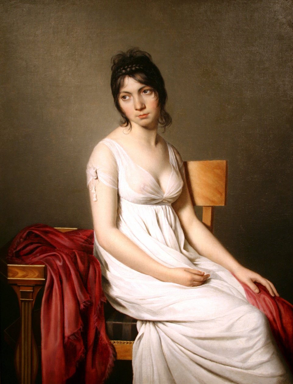 Portrett av en ung kvinne i hvitt av Jacques Louis David