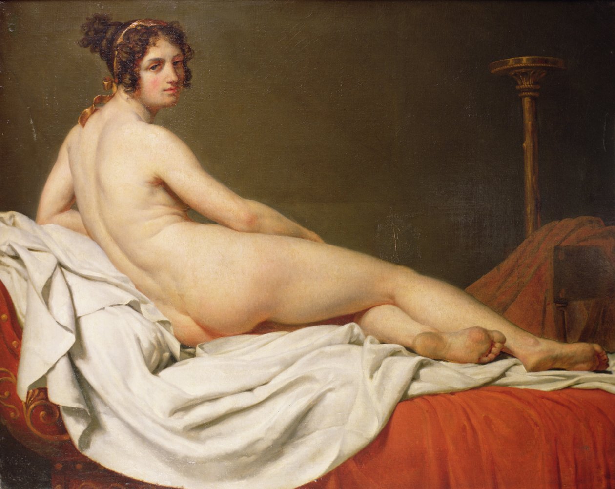 Liggende naken av Jacques Louis David