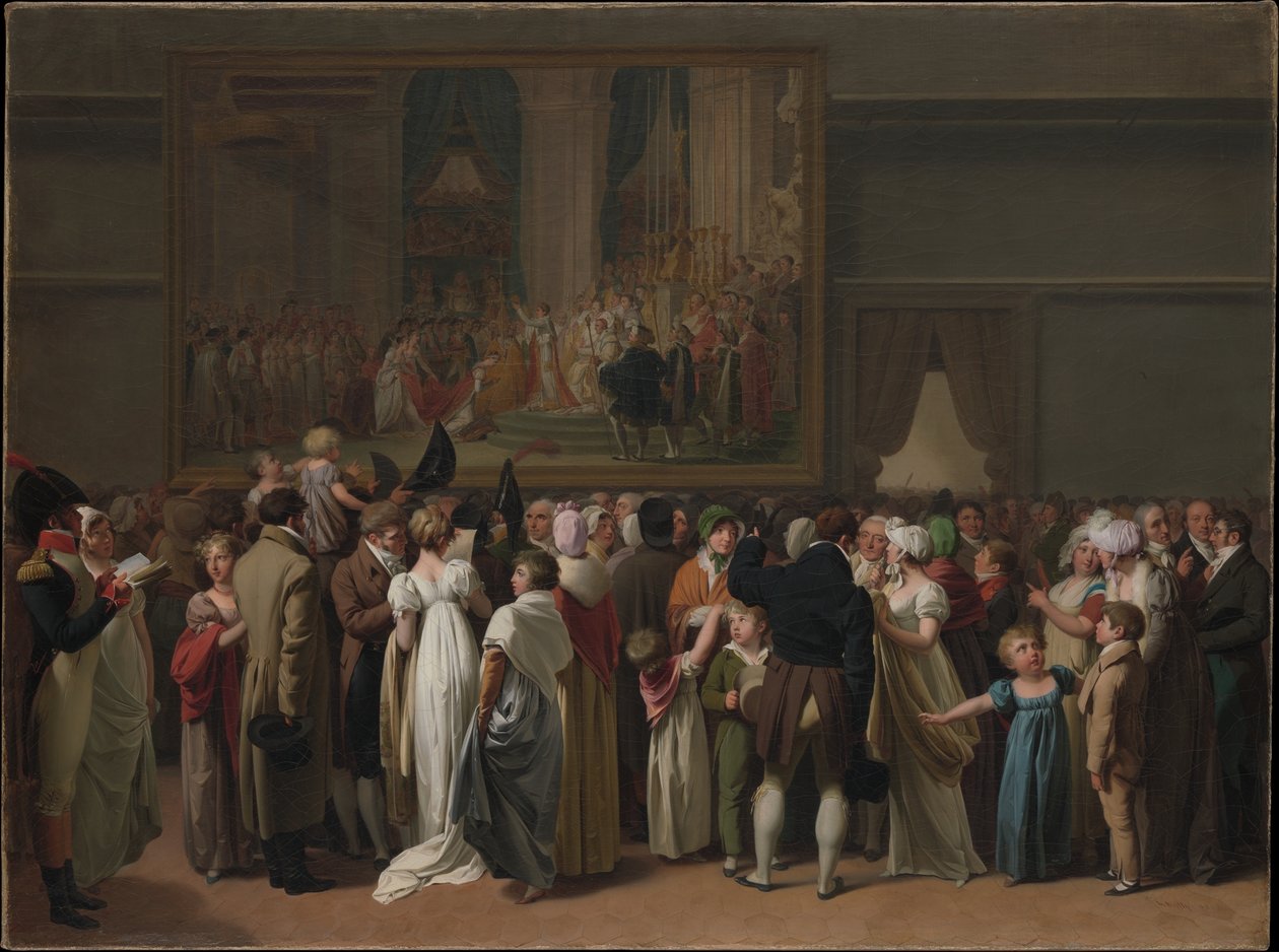 Publikum ser på Davids kroning på Louvre av Jacques Louis David