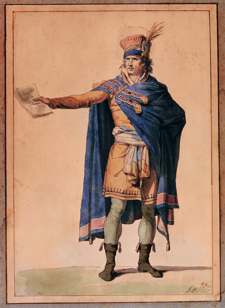 Representanten for folket i embetet, 1794 (akvarell på papir) av Jacques Louis David
