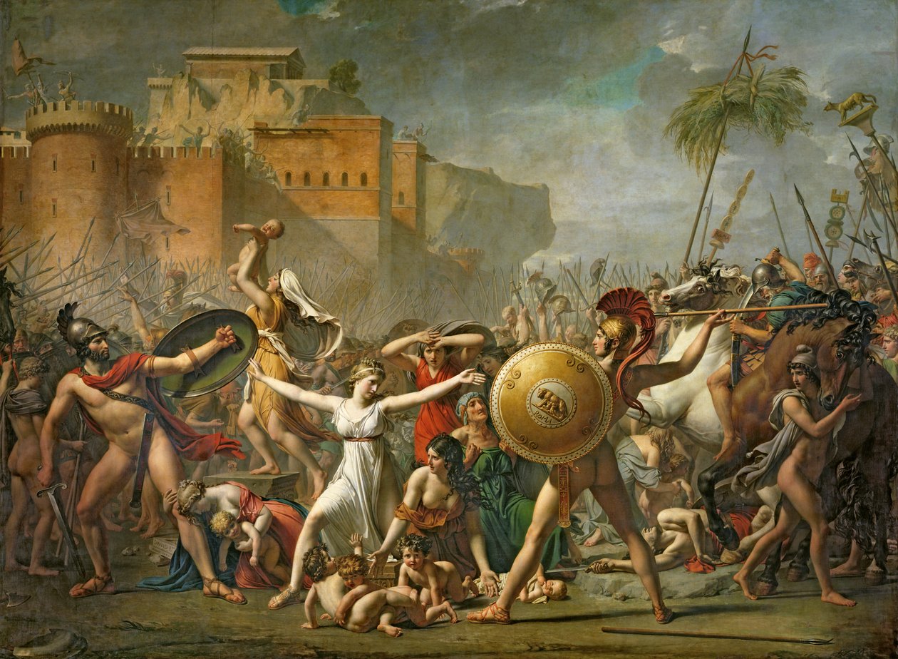 Sabinskvinnene, 1799 av Jacques Louis David