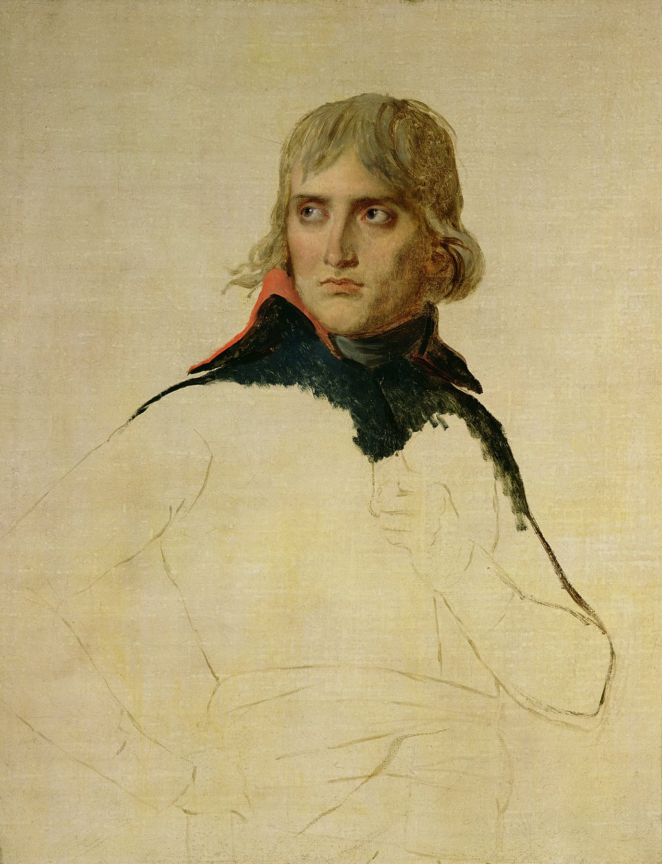 Uferdig portrett av general Bonaparte (1769-1821) ca. 1797-98 av Jacques Louis David
