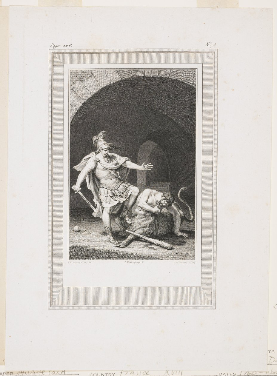 Vignette fra Metamorphoses of Ovid (etsing og gravering) av Jacques Louis Petit