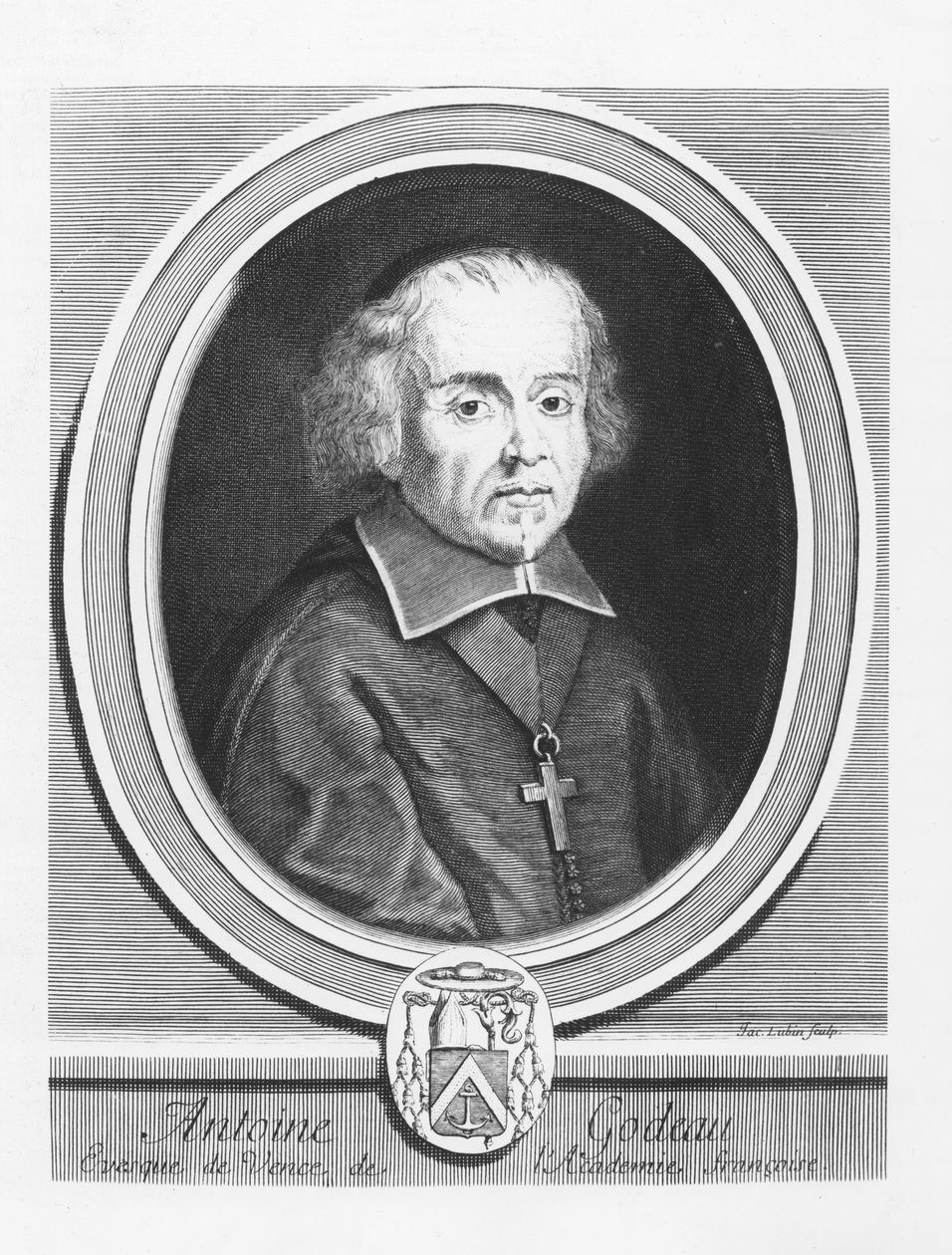 Portrett av Antoine Godeau av Jacques Lubin