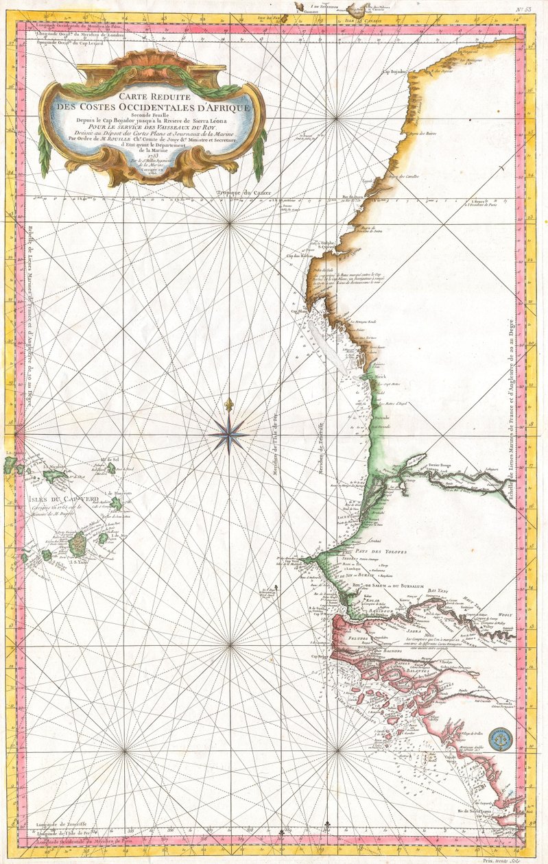 Rabatt på West Coast Africa Card av Jacques Nicolas Bellin