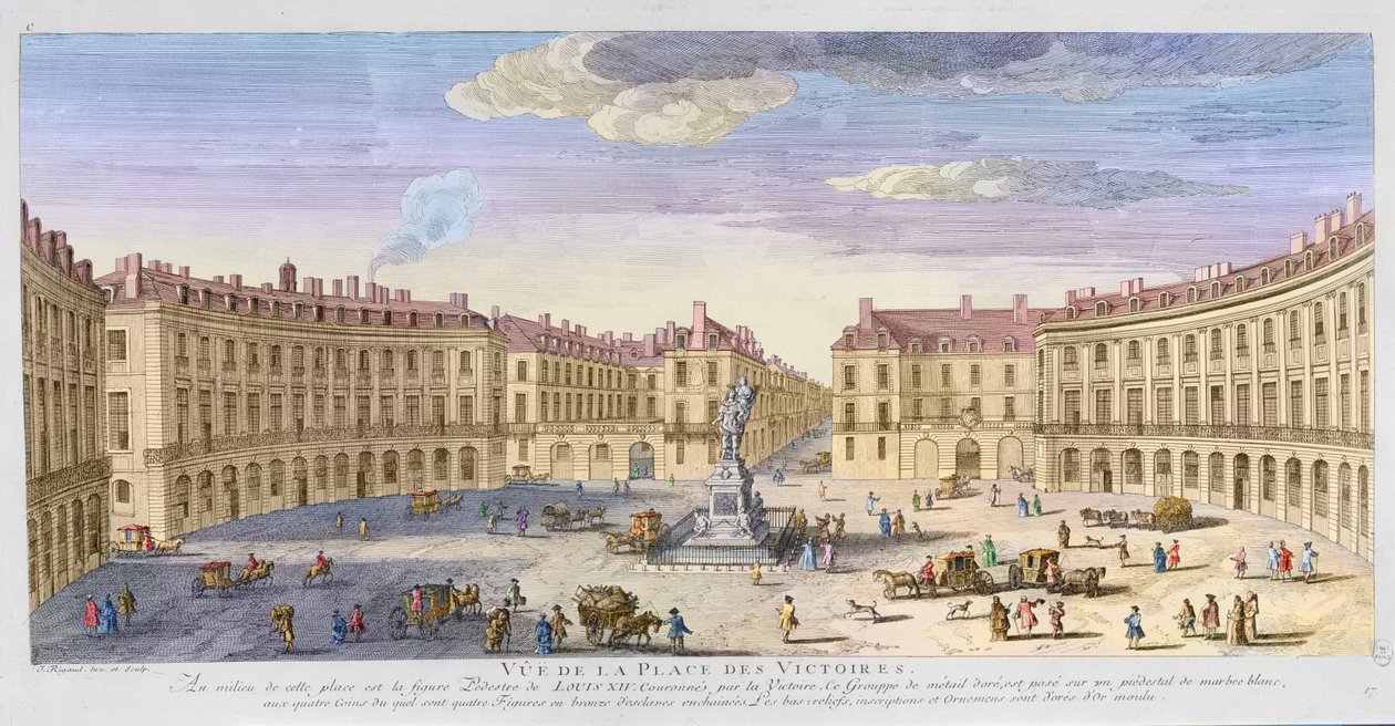 Place des Victoires, Paris (senere fargelegging) av Jacques Rigaud