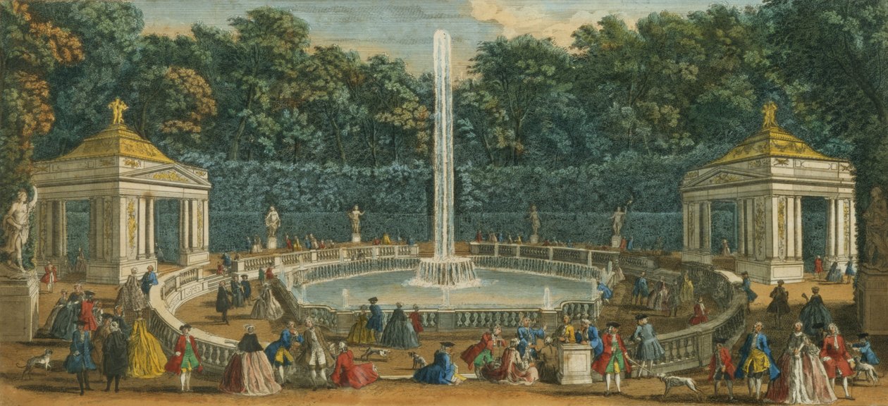 The Domes in the Garden i Versailles, pub. av Laurie og Whittle, 1794 av Jacques Rigaud