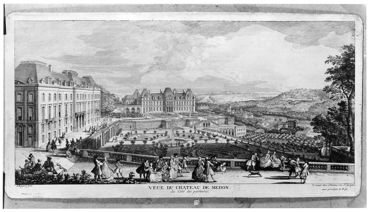 Utsikt over Chateau de Meudon av Jacques Rigaud