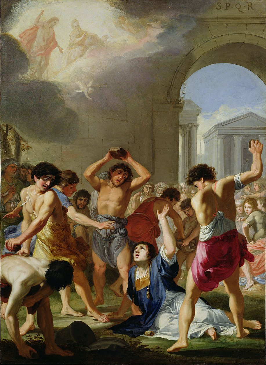 The Martyrdom of St. Stephen, ca. 1623 (olje på kobber) av Jacques Stella