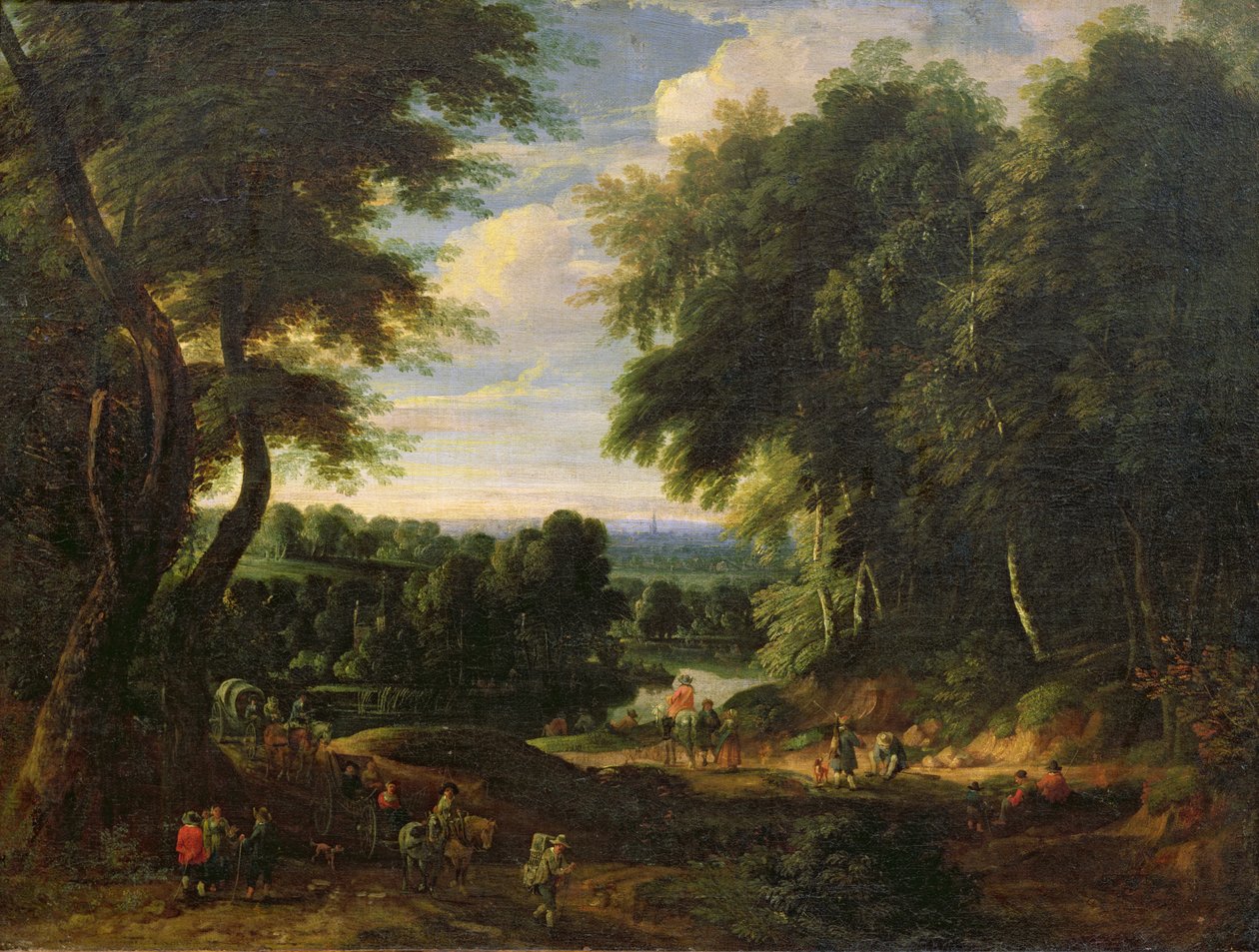 Veien til Boitsfort fra Auderghem og Ten Reuken-dammen av Jacques d Arthois