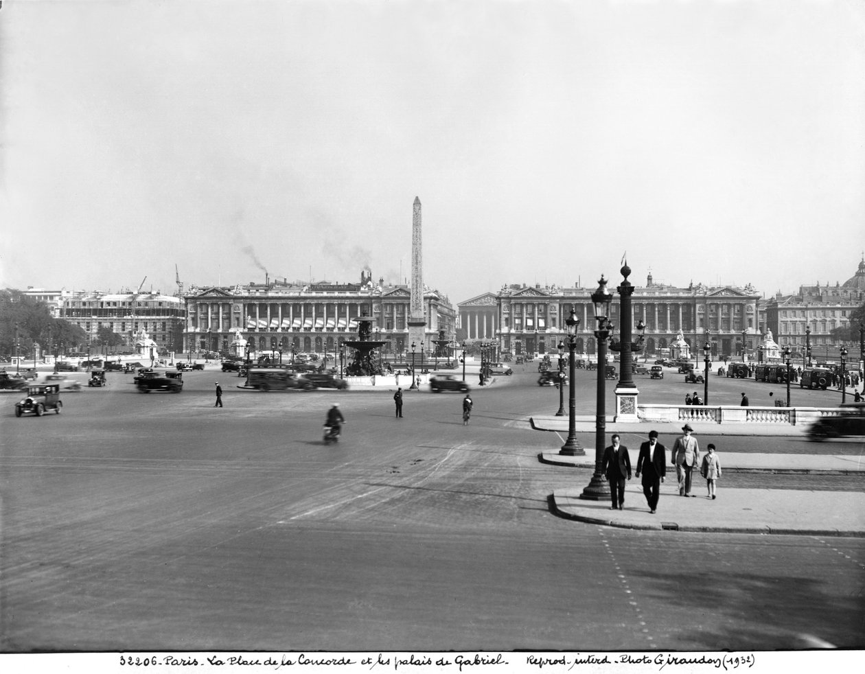 Place de la Concorde, designet i 1757 av Jacques Ange Gabriel