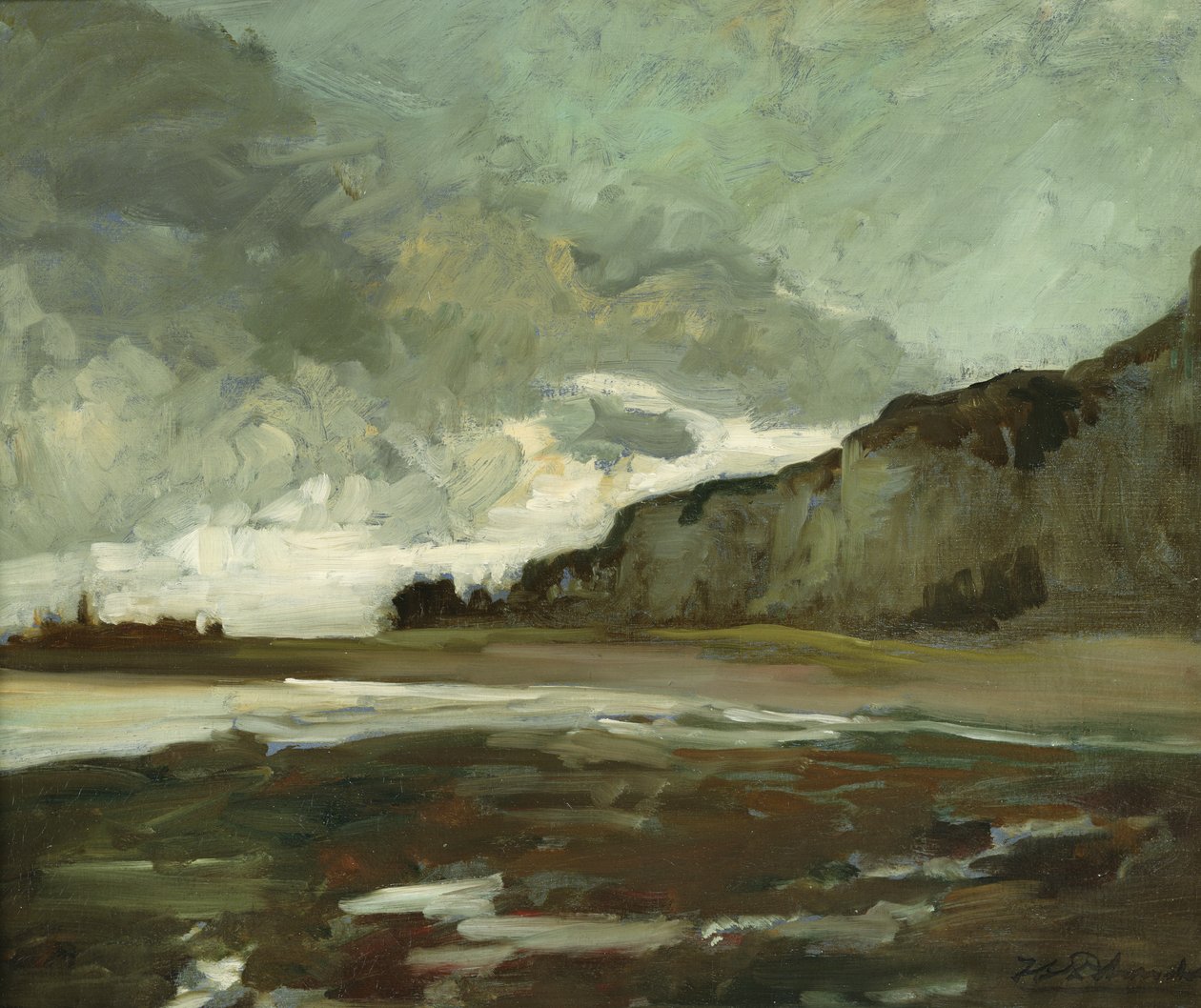 Les Falaises på Dieppe av Jacques Emile Blanche